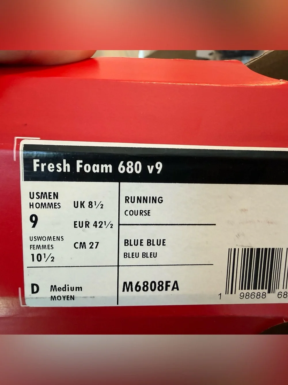 New Balance 680 V9 Size 9 Men's Running Shoes #Lux-CL